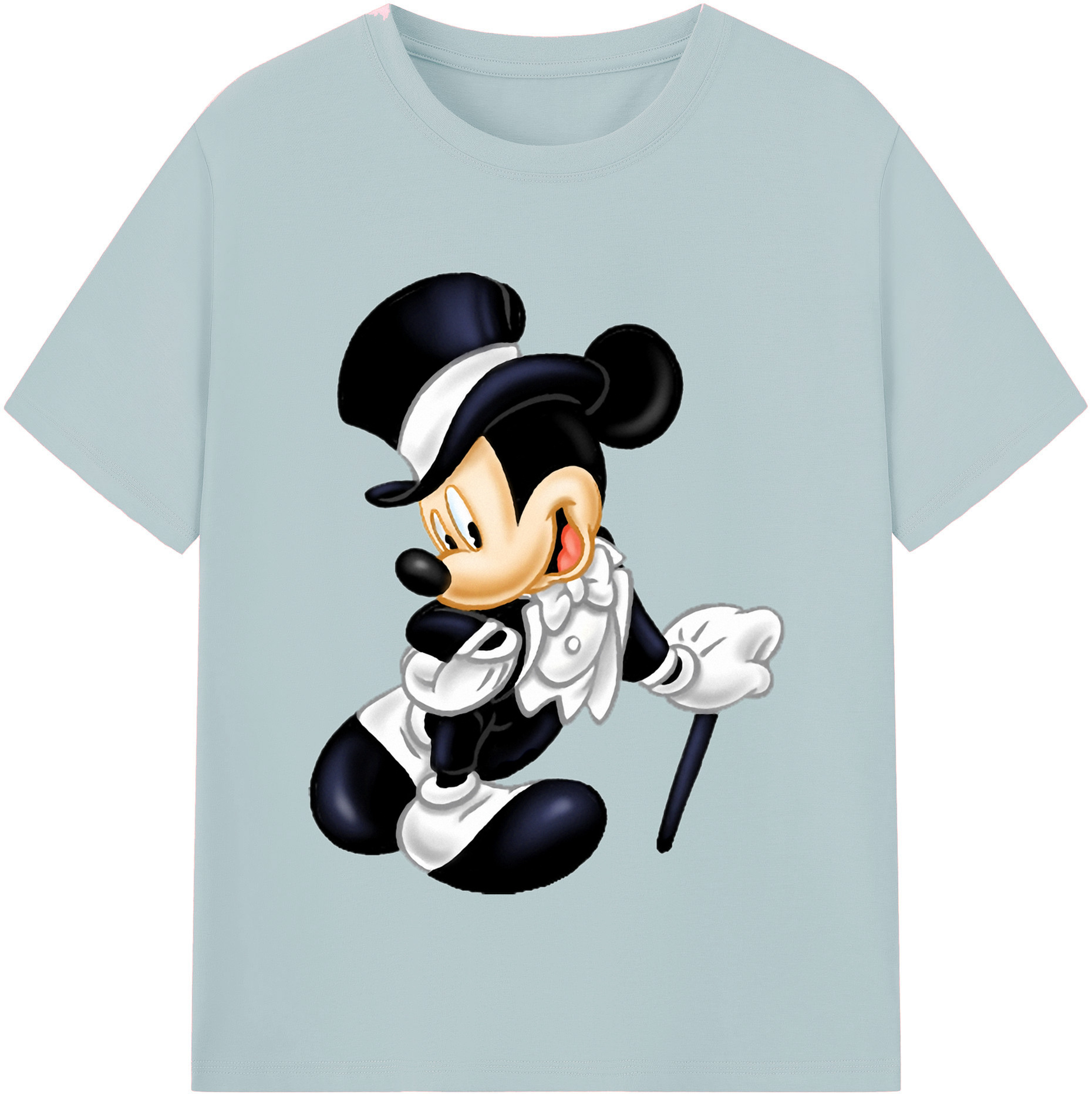 （画像用） ミッキーマウス Mickey Mouse 綿100％半袖Tシャツ（フロントプリント）